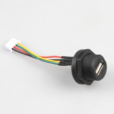 Китай Водоустойчивая проводка провода переднего кабеля USB XH2.54 4P изготовляя тангаж 2.54mm продается