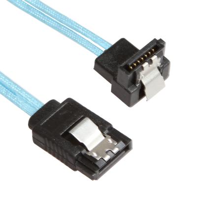 China 8 Inch Blue SATA 3 Extension Cable , Straight To Straight SATA 3 Cord for sale