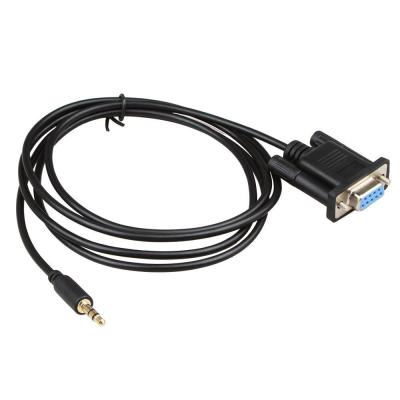 China Black RS232 Wire Harness Cable DB9Pin Female To DC 3.5mm Stable for sale