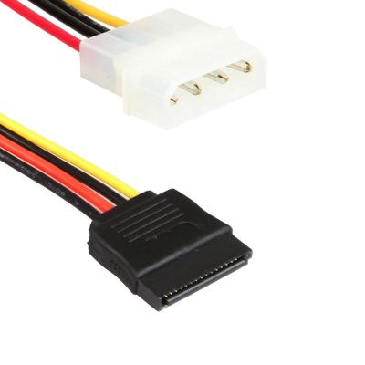 China Male Female Y SATA Hard Drive Cable Splitter Molex 4 Pin Durable for sale