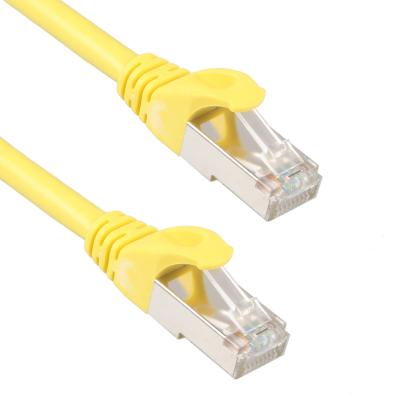 China Yellow Outdoor Cat7 SSTP Cable , Practical 26AWG LSZH Patch Cord for sale