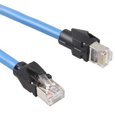 China Cat6a S/FTP Ethernet Cable 6 Feet  RJ45 Network Cord Patch Industrial Drag Chain Network Cable for sale