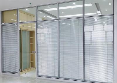China Spotless Office Glass Partition Walls Dismountable With Aluminum Frame for sale