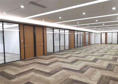 China Dismountable Office Glass Partition Walls Floor To Ceiling Room Divider With Door for sale