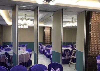 China Bi Fold Partition Wall Banquet Hall Aluminum Sliding Door Sturdy Features for sale