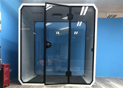 China Large Size Glass Acoustic Office Pods 4 Person Meeting Pod for sale