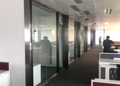 China Demountable Soundproof Glass Office Partitions , Double Glazed Glass Partitions for sale