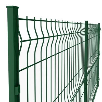 China Galvanized Steel Welded Bent Curved 3D Wire Mesh Security v Curved Fence Post Caps for sale