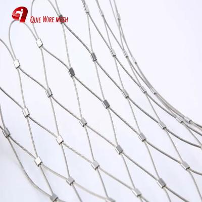 China Steel Wire Rope Flexible Chain Link Fence and Customizable Material Wire Mesh for Balustrade Safety Nets for sale