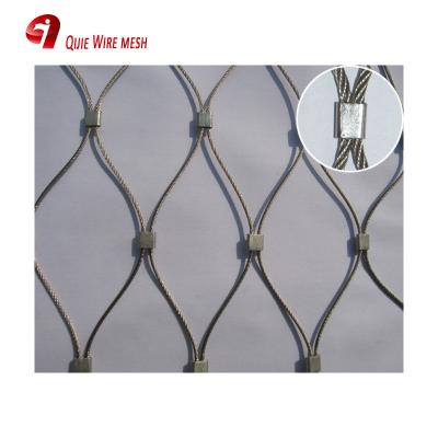 China Stainless Steel Wire Rope Mesh Ferrule Type Wire Rope Mesh Zoo Mesh for sale