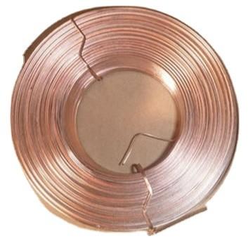 China 2.25x0.5mm Copper Coated Flat Stitching Wire Electro Galvanized Binding Wire Spool Wire Cutting Galvanised Zinc 8-14 Days CN;HEB for sale