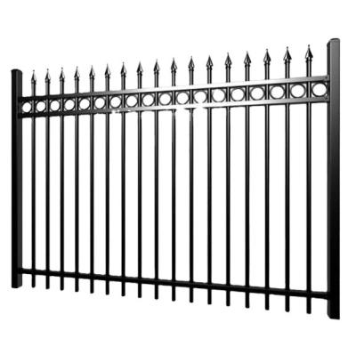 China Residential Metal Steel Wrought Iron Ornamental Fence for Garden / Yard for sale