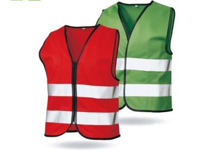 China Hot selling 100%poly Hi-vis 120gsm tricot Warming purple reflective safety vest for sale