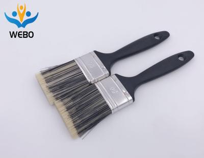 China 50MM Economical synthetic bristle black plastic handle paint brush for sale