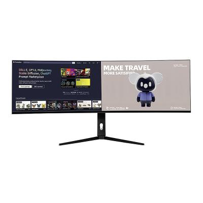 China Super Wide Screen 49 Inch Gaming Monitor 5120*1440 144hz Curved Gaming Pc Monitor for sale