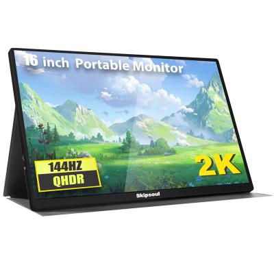 China 2K 16 Inch Portable Monitor 130Hz Computer Display Thin Gaming Screen for sale