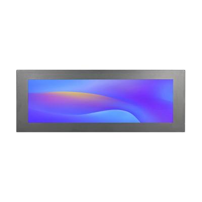 Cina 14.9 Inch Ultra Strip Wide Stretched Bar Commercial Monitor Screen Digital Signage LCD Display pubblicitario in vendita