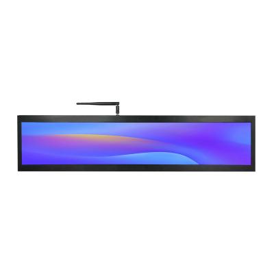 China 24 Inch Supermarket Ultra Wide Strip Advertising Digital Signage Monitor Type Stretched Bar LED Display Screen for sale