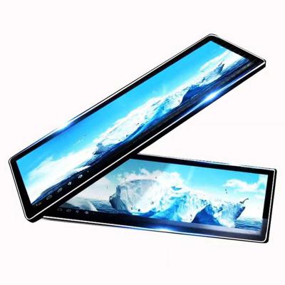 China Digital Signage Shelf Edge Advertising Screen Android Ultra Wide Stretched Bar Lcd Screen Display For Supermarket for sale