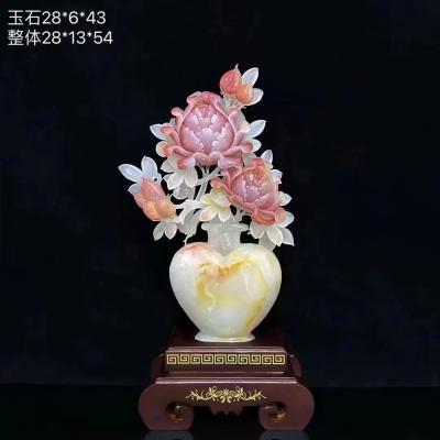 China Corrosion Resistant Jade Art Carvings Natural Carbonate Jade Hand Carving Sculpture for sale