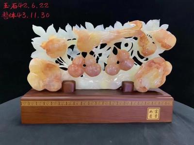中国 手仕事の彫像の純粋で自然な手はカスタマイズされたヒスイの美しい切り分けた 販売のため