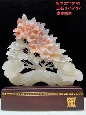 China Pure Natural Hand Carved Jade Beautiful Customized Arts and Crafts Statue for sale