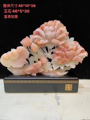 China Pure Hand Carving Natural Antique Jade Carvings Beautiful Customized for sale