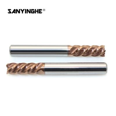 China 4 Flute Square Solid Carbide End Mills 6mm Tungsten Milling Cutter CNC Router Bits for sale