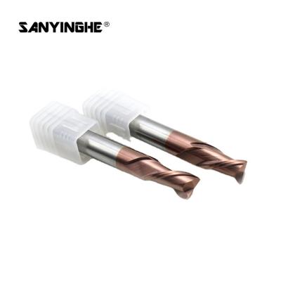 China 2 Flute Solid Carbide Milling Cutter HRC55 Tungsten Steel Cnc End Mill For Steel Side Milling for sale