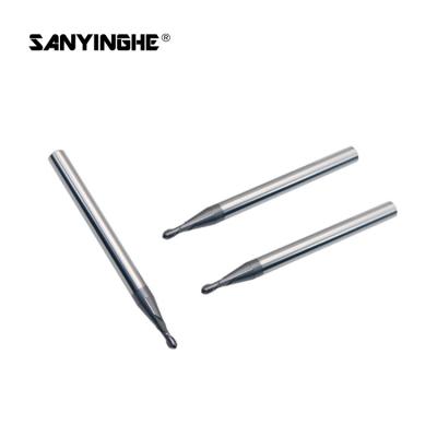 China HRC65 CNC Solid Carbide End Mills 0.2mm Ballnose Square End Mills Micro Cutting Tool for sale