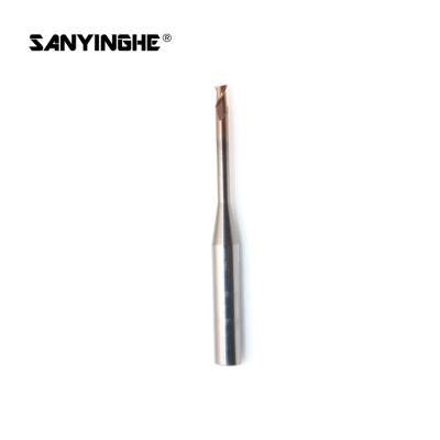 China Two Flutes Cnc Solid Carbide End Mills Flat Micro Milling Cutter For 0.1mm Milling Cutter Tools Hard Steel for sale