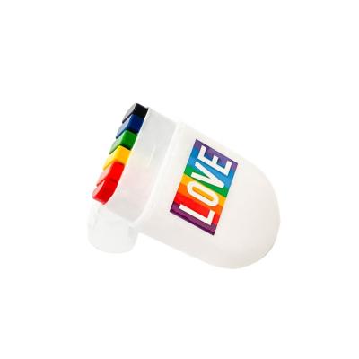 China Lgbtq Face Paint Fanbrush Rainbow Gay Pride Flag Face Body Painting Supplies for Gay Events Festival for sale