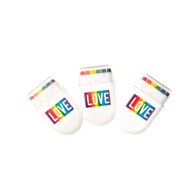 China 6color LGBT+ Rainbow Flag Face Paint  Private Label 6 Split Rainbow Colors for sale