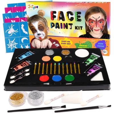 China Makeup Body Art Painting Face Paint Pallet with UV Paint,Crayon,Brush,Stencils for sale