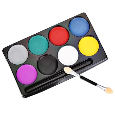 China Halloween Special Effects Cosmetic Case 8 Colors Face Paint Makeup Painting Palette Set for Theme Parties, Fancy Dress Ball for sale