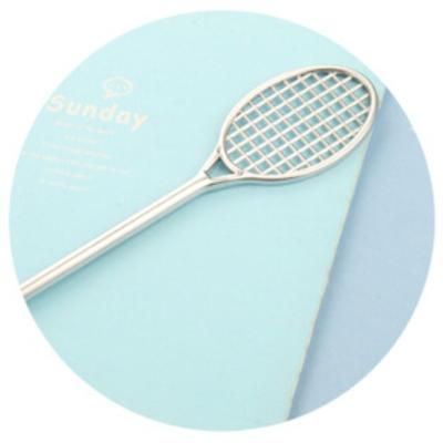 China hot seller Creative stationery lovely tennis racket modelling badminton racket neutral pen carbon pen for sale