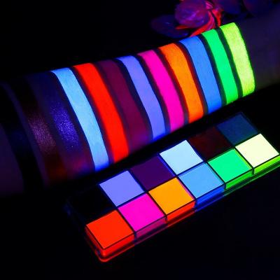 China 12 Color Neon Night Fluorescent UV Face Body Paint for Glow Black Light in Party for sale