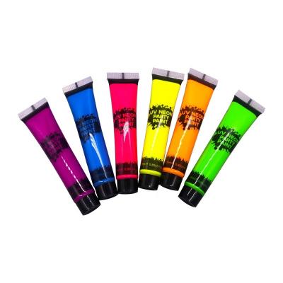 China UV Glow Neon Face and Body Paint Set of 8 Tubes - Fluorescent - Brightest glow under UV for sale