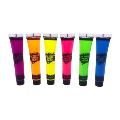 China Uv Face Paint Facepaint Neon Makeup Glow In The Dark Blacklight Fluorescent Uv Body Face Paint for sale