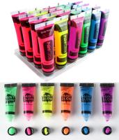 Quality 6 Color UV Non Toxic Neon Facepaint Glow In The Dark Face Painting Kit for Club Party for sale