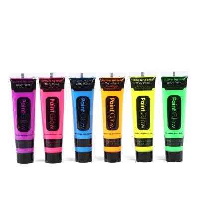 China 6color/8color Uv Face Paint Neon Makeup Glow In The Dark Blacklight Fluorescent paint for sale