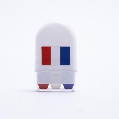 China 3 color flag face paint stick for sports fans makeup Red White Blue France flag for sale