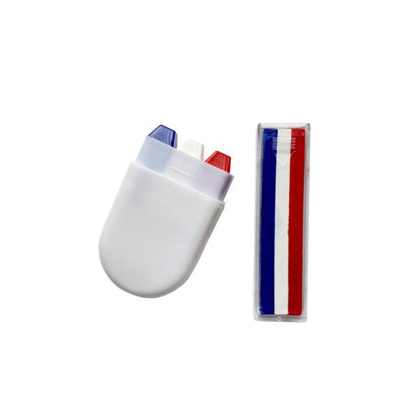 Quality Netherlands Flag Face Paint - Blue White Red 3 Colors Stripe Fan Brush Stick, for sale