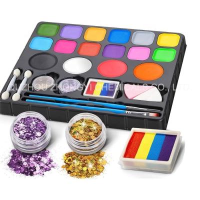 China Halloween Makeup Face Painting Kit with Custom Packing Stencils, Hair Chalks, Tattoo Stickers for sale