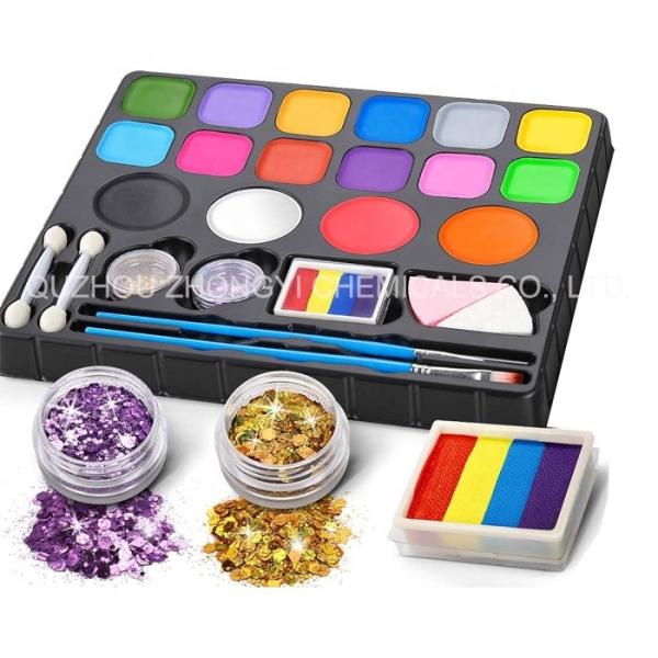 Quality Halloween Makeup Face Painting Kit with Custom Packing Stencils, Hair Chalks, Tattoo Stickers for sale