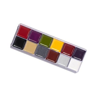 China 12 Color Special Effects Face Makeup Paint Palette or Halloween Cosplay SFX Party for sale