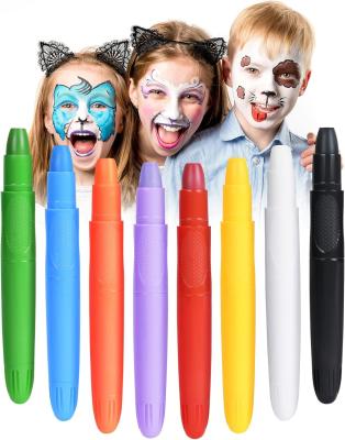 China 12 pcs face paint rotate crayon sets halloween gift party oil face paint set Twist Up Temporary Body Painting Skin Easy Washable for sale