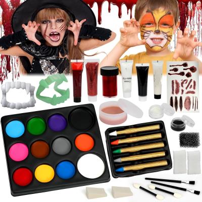 China Muliti Color Hallowmas face paint kit kids face paint kit Rainbow face paint palette for sale