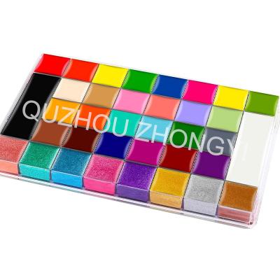 China 36 Colors Face Painting Kit Water Activated Aqua Cosmetic Make Up Water based Face color Rainbow face painting supplies kit for sale