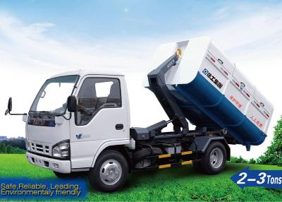 China El camión de XZJS041ZXX Hooklift, camión de basura desmontable del envase 2tons y cae el camión de basura en venta